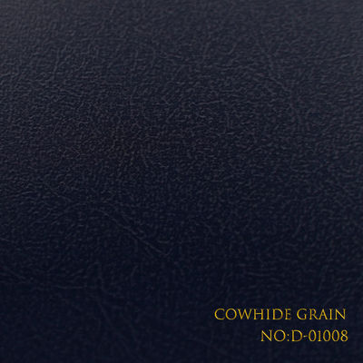 Cowhide Pattern PVC Coated Paper With Glazed Coated Embossed