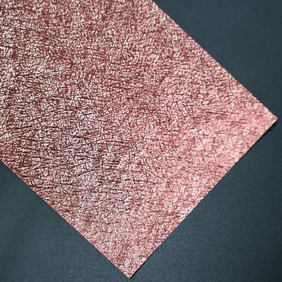 Tear Resistance Metallic Coated Paper Oil Proof With Texture And Colors