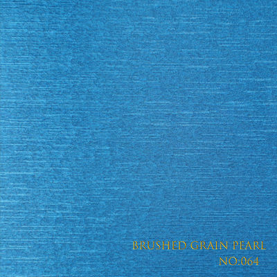 Wood Pulp Brushed Pearlized Wrapping Paper Sweetblue color For Gift Boxes