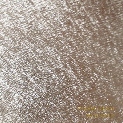 Eco Friendly Metallic Coated Packaging Paper Oil Proof With Straw Grain