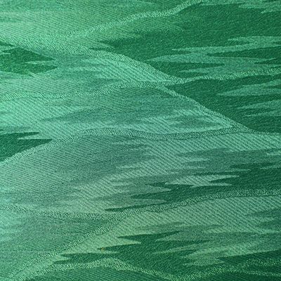 PVC Printed Paper For Gift Packaging With Green Maple Leaves Grain