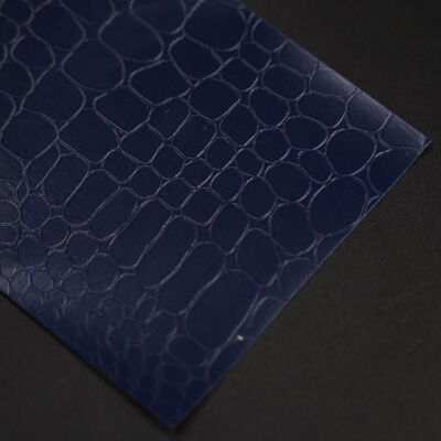 Dark Blue PVC Coated Paper For Jewelry Box & Passport 220gsm, Thick With Luxurious Patterns, Custom Gloss/Matte Surfaces To Enhance Product Grade