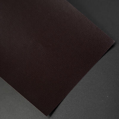 Dark Brown Faux Leather PVC Coated Paper 220gsm Solid Color - High-Quality Gift Box Packaging Material, Suitable for Printing, Free Color Card & Samples