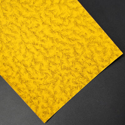 Yellow Black Waterproof Two-Tone Marbled PVC Specialty Paper 220gsm - Printable for Certificates/Albums MOQ 1000m